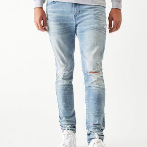 PacSun Light Ripped Stacked Skinny Jeans